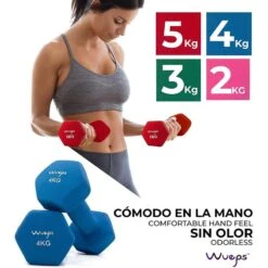 KIT De Mancuernas Antideslizantes De Neopreno Wueps 9 KIT De Mancuernas Antideslizantes De Neopreno Wueps -Fit Tienda kit de mancuernas antideslizantes de neopreno wueps 2