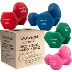 KIT De Mancuernas Antideslizantes De Neopreno Wueps