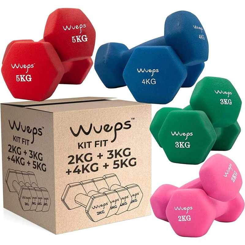KIT De Mancuernas Antideslizantes De Neopreno Wueps 3 KIT De Mancuernas Antideslizantes De Neopreno Wueps