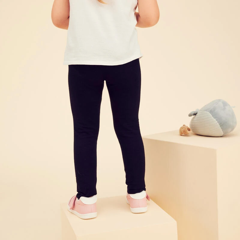 Leggings Mallas Algodón Bebés Domyos 100 Negro 4 Leggings Mallas Algodón Bebés Domyos 100 Negro - Imagen 2