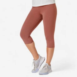 Mallas Pirata Fitness 520 Slim Azul -Fit Tienda leggings mallas fitness corsario algodon mujer domyos violeta