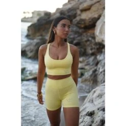 Leggings Mallas Fitness Cortos Sostenible Poliéster Mujer Fitplanet Coral -Fit Tienda leggings mallas fitness cortos sostenible poliester mujer fitplanet coral 3