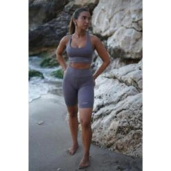 Leggings Mallas Fitness Cortos Sostenible Poliéster Mujer Fitplanet Shark Gris 10 Leggings Mallas Fitness Cortos Sostenible Poliéster Mujer Fitplanet Shark Gris -Fit Tienda leggings mallas fitness cortos sostenible poliester mujer fitplanet shark gris 3