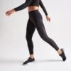Leggings Mallas Fitness Largas Talle Alto Mujer Domyos Negro -Fit Tienda leggings mallas fitness largas talle alto mujer domyos negro