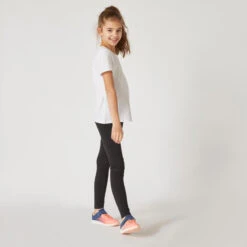 Leggings Mallas Gimnasia Deportiva Niños Domyos 100 Negro -Fit Tienda leggings mallas gimnasia deportiva nios domyos 100 negro 2