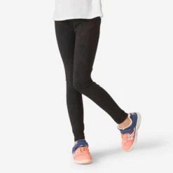 Leggings Mallas Gimnasia Deportiva Niños Domyos 100 Negro