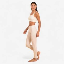 Leggings Mallas Yoga Suave Técnicos Ecodiseñados Mujer Camel -Fit Tienda leggings yoga suave int mujer crudo