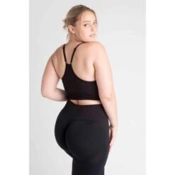 LOEWI Scrunch Seamless Sujetador Deportivo Fitness - Mujer - Negro -Fit Tienda loewi scrunch seamless sujetador deportivo fitness mujer negro 1
