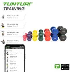 Tunturi Mancuernasancuernas 2 X 0,5 Kg - Vinilo - Rosa -Fit Tienda mancuernasancuernas 2 x 05 kg vinilo rosa 3