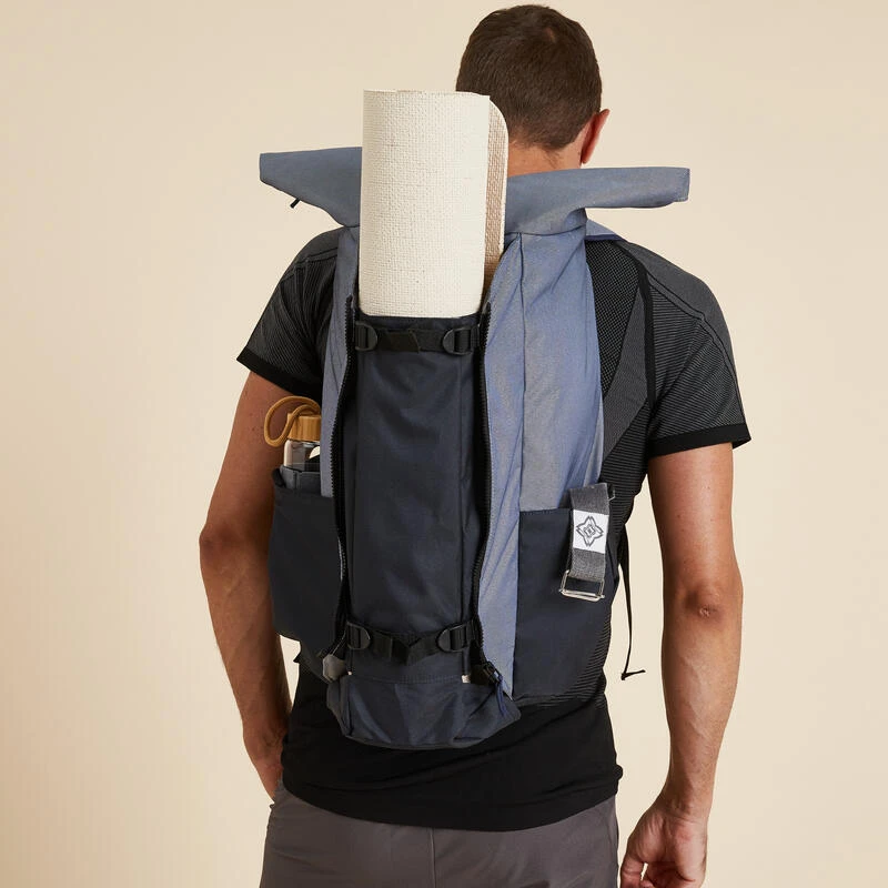 Mochila Esterilla Yoga Azul Gris 5 Mochila Esterilla Yoga Azul Gris - Imagen 3