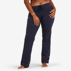 Pantalon Chandal Corte Recto Anchos Fitness Y Yoga Para Mujer Negro -Fit Tienda pantalon chandal corte recto anchos fitness y yoga para mujer azul