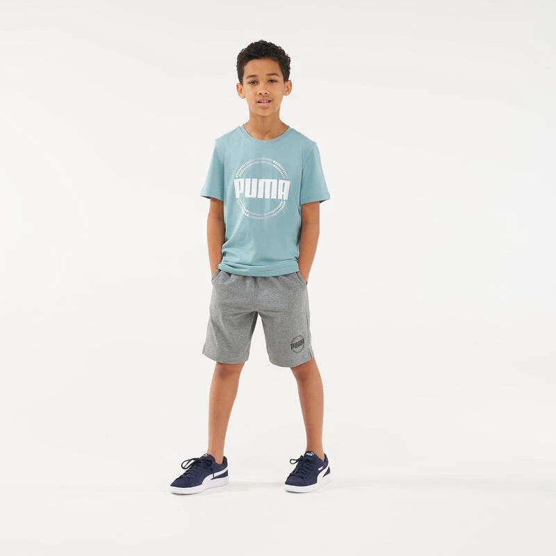 Pantalón Chandal Corto Puma Gimnasia Niño Y Niña Básico Gris 3 Pantalón Chandal Corto Puma Gimnasia Niño Y Niña Básico Gris