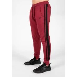 Pantalón Chándal Fitness Largo Hombre GORILLA WEAR Banks Negro -Fit Tienda pantalon chandal fitness largo hombre gorilla wear banks rojo
