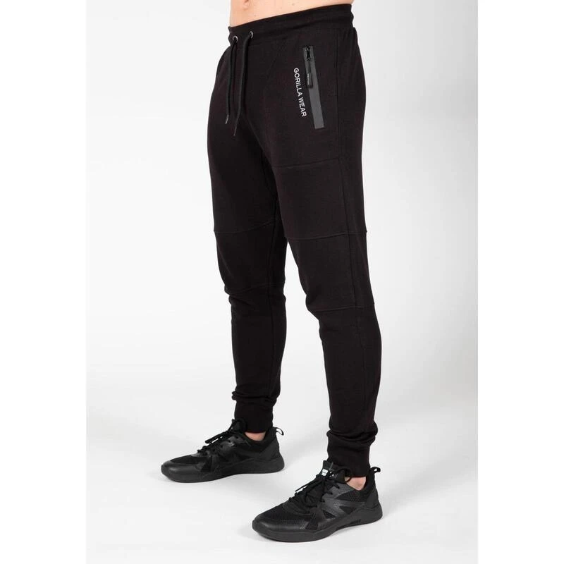 Pantalón Chándal Fitness Largo Hombre GORILLA WEAR Newark Negro 3 Pantalón Chándal Fitness Largo Hombre GORILLA WEAR Newark Negro