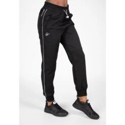 Pantalón Chándal Fitness Largo Poliéster Mujer GORILLA WEAR Pasedena Negro -Fit Tienda pantalon chandal fitness largo poliester mujer gorilla wear pasedena negro 1