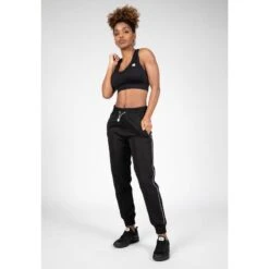 Pantalón Chándal Fitness Largo Poliéster Mujer GORILLA WEAR Pasedena Negro -Fit Tienda pantalon chandal fitness largo poliester mujer gorilla wear pasedena negro 3