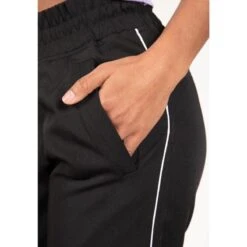 Pantalón Chándal Fitness Largo Poliéster Mujer GORILLA WEAR Pasedena Negro -Fit Tienda pantalon chandal fitness largo poliester mujer gorilla wear pasedena negro 4