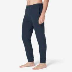Pantalón Chándal Fitness Regular Hombre Domyos 100 Negro -Fit Tienda pantalon chandal fitness regular hombre domyos 100 azul