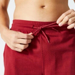 Pantalon Corto Chándal Short Recto Algodón Hombre Domyos Essential Burdeos -Fit Tienda pantalon corto chandal short recto algodon hombre domyos essential burdeos 2