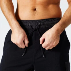 Pantalón Corto Fitness 520 Hombre Negro Cargo -Fit Tienda pantalon corto fitness 520 hombre negro cargo 2