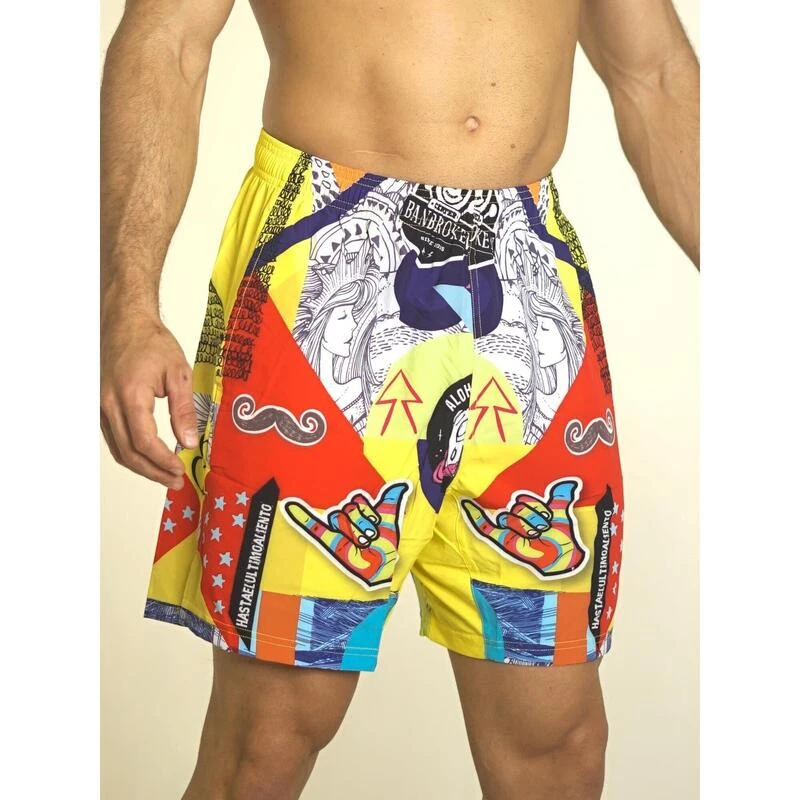 Pantalón Corto Hombre Banbroken RIO Multicolor Amarillo 3 Pantalón Corto Hombre Banbroken RIO Multicolor Amarillo
