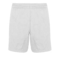 Roly Pantalón Corto Short Fitness Transpirable Hombre Con Bolsillos Blanco
