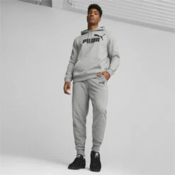 Pantalones Deportivos Essentials Logo Hombre PUMA Gris -Fit Tienda pantalones deportivos essentials logo hombre puma gris 4