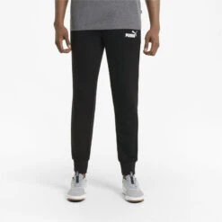 Pantalones Deportivos Essentials Logo Hombre PUMA Negro -Fit Tienda pantalones deportivos essentials logo hombre puma negro 1
