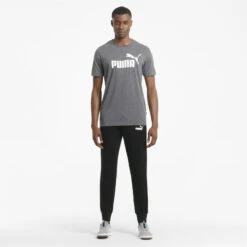 Pantalones Deportivos Essentials Logo Hombre PUMA Negro -Fit Tienda pantalones deportivos essentials logo hombre puma negro 3