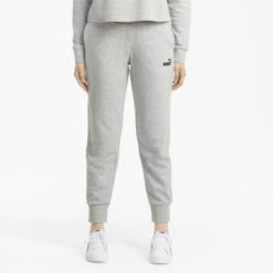 Pantalones Deportivos Essentials Mujer PUMA Gris -Fit Tienda pantalones deportivos essentials mujer puma gris 1