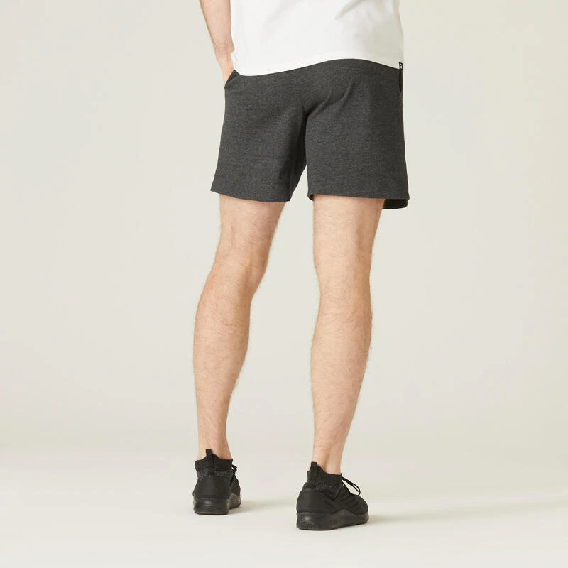 Short Fitness Pantalón Corto Chándal Regular Hombre Domyos Gris Oscuro 4 Short Fitness Pantalón Corto Chándal Regular Hombre Domyos Gris Oscuro - Imagen 2
