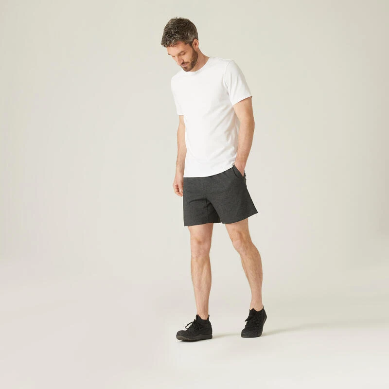 Short Fitness Pantalón Corto Chándal Regular Hombre Domyos Gris Oscuro 5 Short Fitness Pantalón Corto Chándal Regular Hombre Domyos Gris Oscuro - Imagen 3