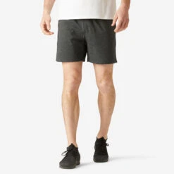 Short Fitness Pantalón Corto Chándal Regular Hombre Domyos Gris Oscuro