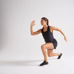 Shorts Fitness 2 En 1 Antirozaduras Mujer Domyos Negro -Fit Tienda shorts fitness 2 en 1 antirozaduras mujer domyos negro 4