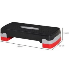 Step Fitness HOMCOM Negro, Gris, Rojo 68x29x15 Cm -Fit Tienda step fitness homcom negro gris rojo 68x29x15 cm 2