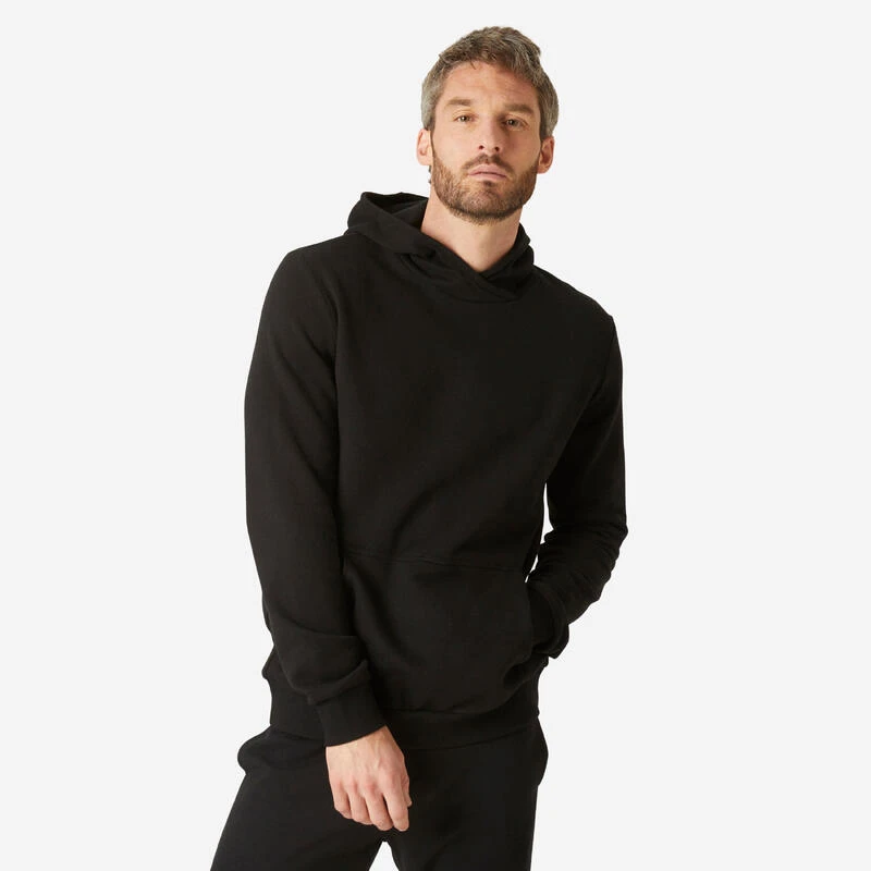 Sudadera Chaqueta Fitness Con Capucha Hombre Domyos 100 Negro 3 Sudadera Chaqueta Fitness Con Capucha Hombre Domyos 100 Negro