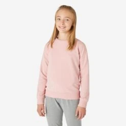Sudadera Cuello Redondo Niños French Terry Algodón - Básica Rosa