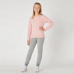 Sudadera Cuello Redondo Niños French Terry Algodón - Básica Rosa -Fit Tienda sudadera cuello redondo nios french terry algodon basica rosa 3