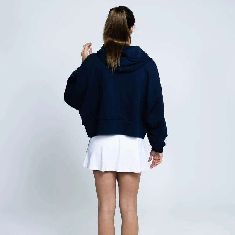 Sudadera De Cuello Redondo Con Capucha De Algodón De Mujer TRR Azul 5 Sudadera De Cuello Redondo Con Capucha De Algodón De Mujer TRR Azul - Imagen 3