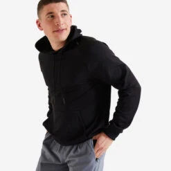 Sudadera Fitness Training Malva Claro Liso -Fit Tienda sudadera fitness con capucha hombre domyos negro