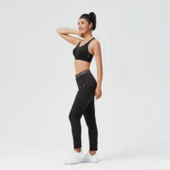 Sujetador Top Deportivo Fitness Sujeción Alta 900 Mujer Domyos Negro -Fit Tienda sujetador top deportivo fitness sujecion alta 900 mujer domyos negro 2