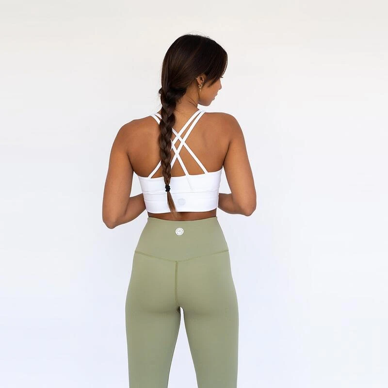 Top Deportivo Fitness Sostenible Poliéster Mujer Fitplanet White Blanco 6 Top Deportivo Fitness Sostenible Poliéster Mujer Fitplanet White Blanco - Imagen 4