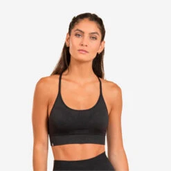 Top-Sujetador Yoga Premium Negro Sin Costuras -Fit Tienda top sujetador yoga premium negro sin costuras 2