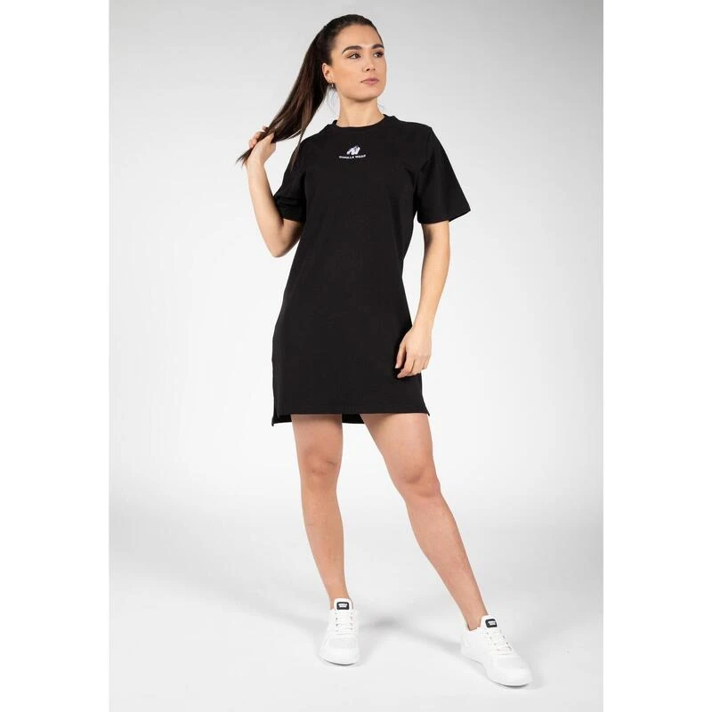 Vestido Manga Corta Mujer GORILLA WEAR Neenah Negro 5 Vestido Manga Corta Mujer GORILLA WEAR Neenah Negro - Imagen 3