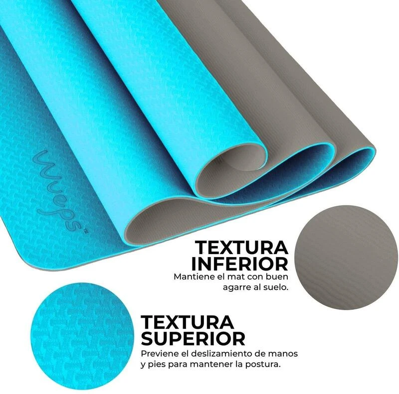 Yoga Mat / Esterilla De Yoga Suave Confort Blue Sky Blue 183 CM 7 Yoga Mat / Esterilla De Yoga Suave Confort Blue Sky Blue 183 CM - Imagen 5